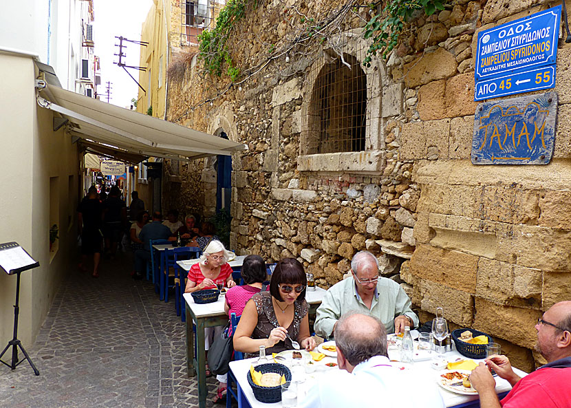 Restaurant Tamam i Chania på Kreta