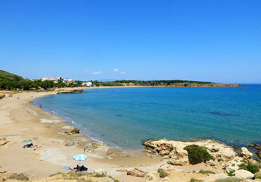 Fina stränder väster om Chania på Kreta.  Aptera beach.
