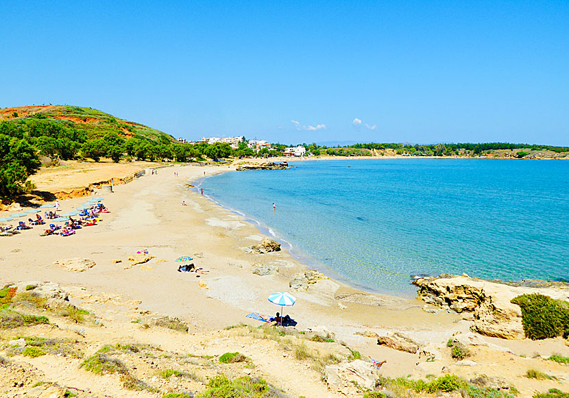 Fina stränder väster om Chania på Kreta.  Aptera beach.