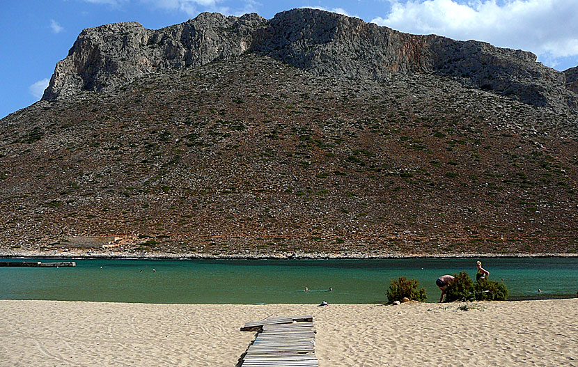 Stranden Stavros på Kreta där Zorba och Basil dansade sig in i filmhistorien.