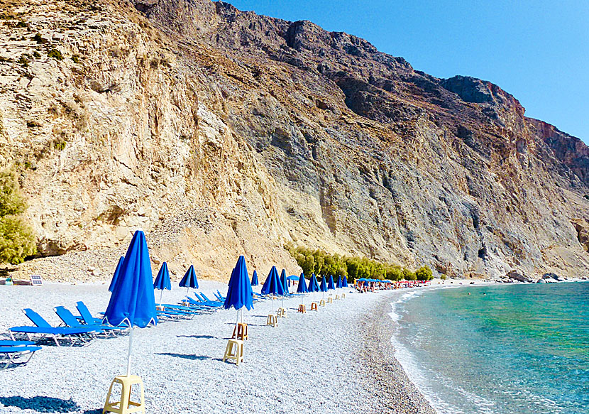 Sweetwater beach nära Loutro på södra Kreta.