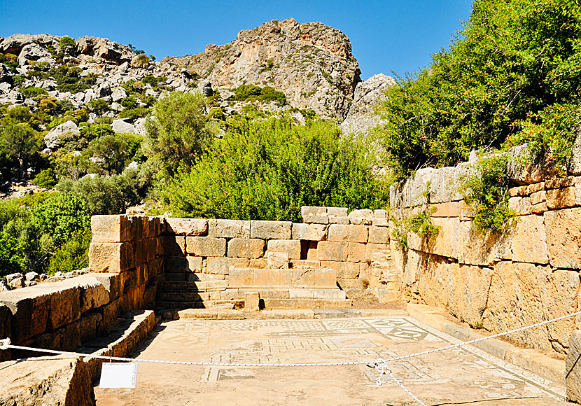Tempel tillägnat Asklepios som var hälsans gud och son till Apollon på Kreta.