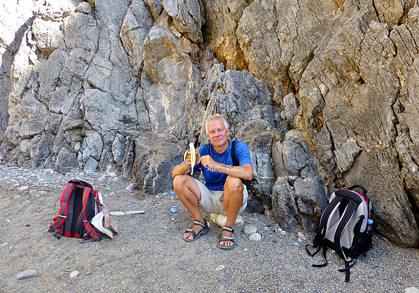 Taverna vid Agiofarago beach söder om Zaros på södra Kreta.