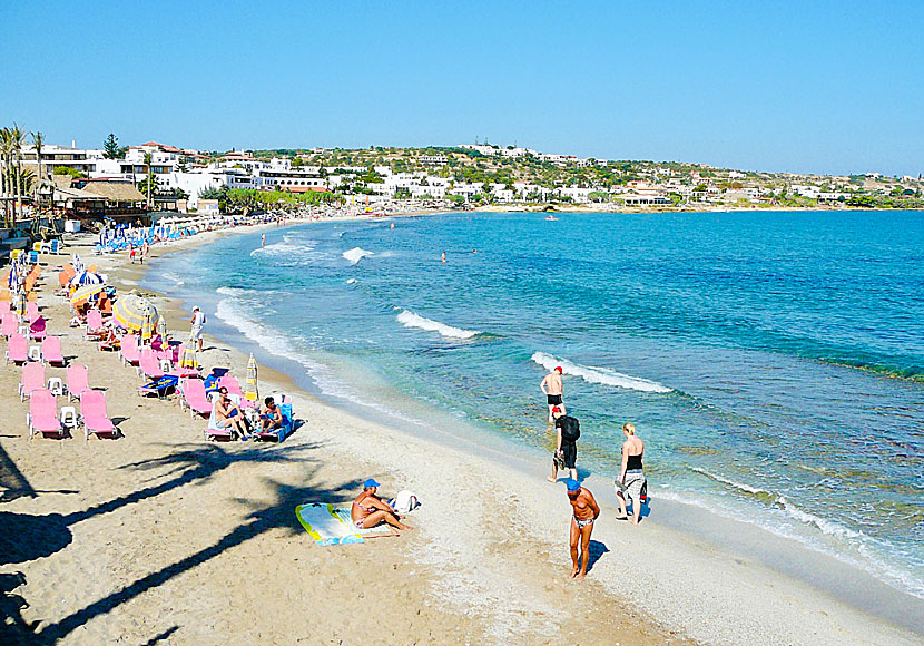 Stranden i Hersonissos på Kreta.