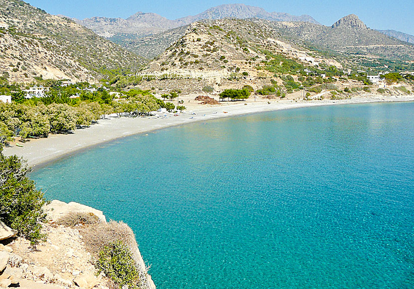 Ferma beach och Kakia Skala mellan Ierapetra och Makrigialos på sydöstra Kreta.