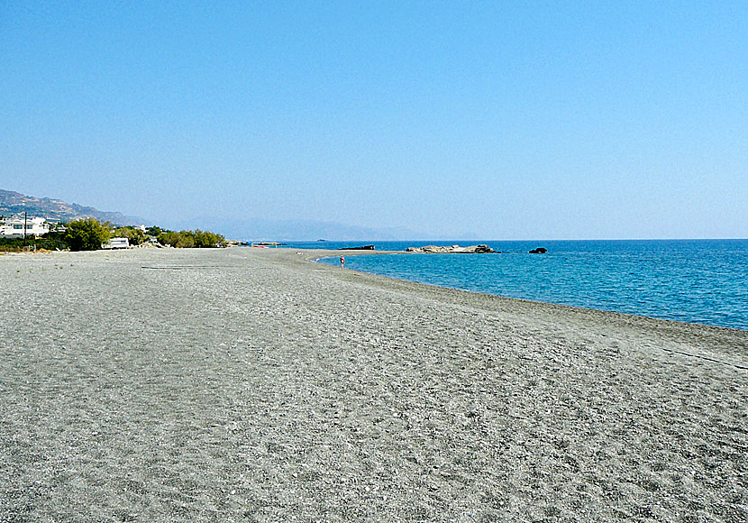Stranden i Koutsounari på södra Kreta hör till de längsta stränder jag någonsin har sett i Grekland.