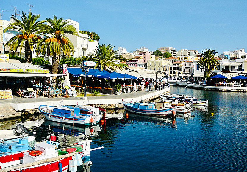 Lake Voulismeni i Agios Nikolaos på Kreta.