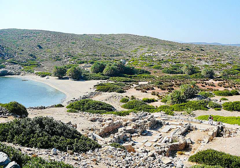 Palmstranden Itanos som ligger nära Vai beach på Kreta. 