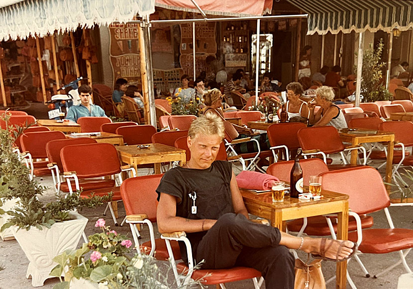 På en bar i Rethymnon tittade vi på Europacupfinalen i fotboll från Heyselstadion i Bryssel i Belgien.