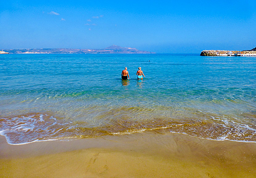 Stranden i Almyrida på Kreta.