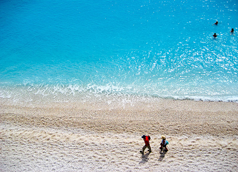 Porto Katsiki beach på västra Lefkas.