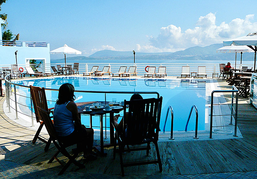 Hotel Adriatica i Nikiana nära Nidri på Lefkas.