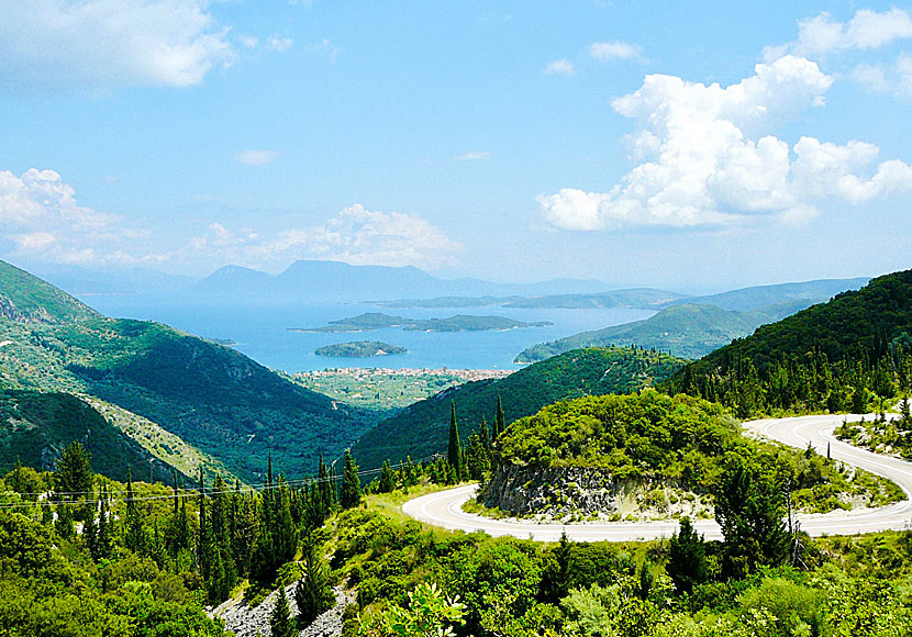 Köra bil på Lefkas.