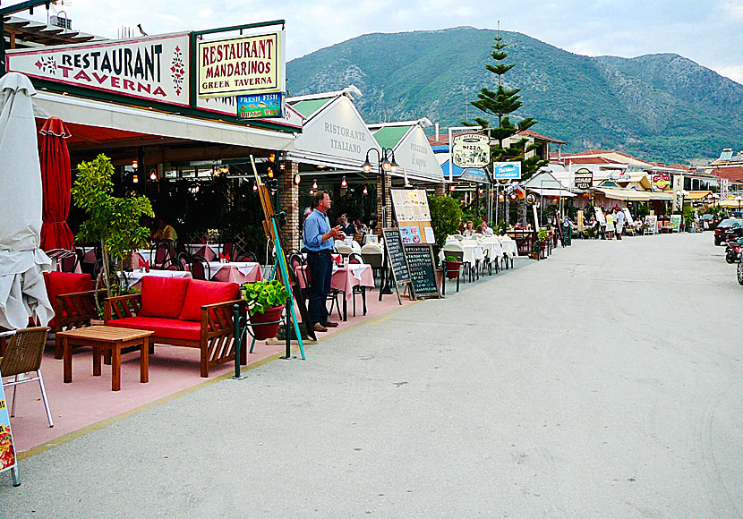 Tavernor i Nidri på Lefkas.