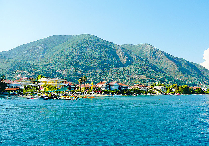 Stranden i Nidri på Lefkas.