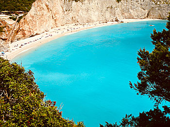 Porto Katsiki  beach på Lefkas.  