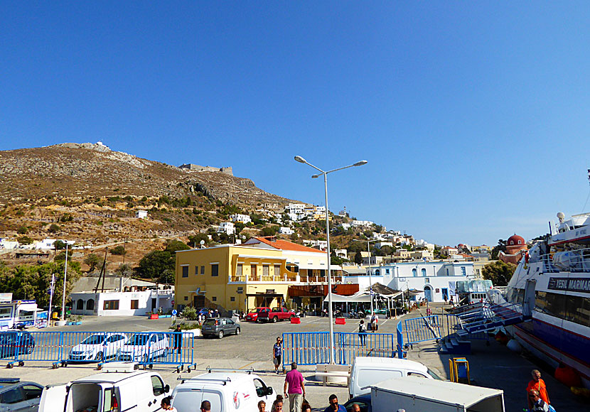 Hamnen i Agia Marina är en av tre hamnar på Leros, de två andra är Lakki och Xerokambos.