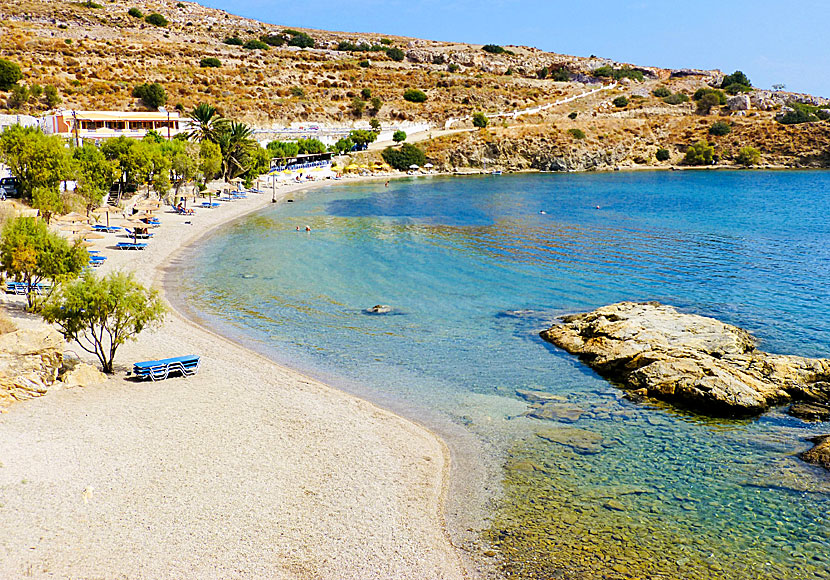 Missa inte stranden i Dio Liskari när du reser till Alinda på Leros.