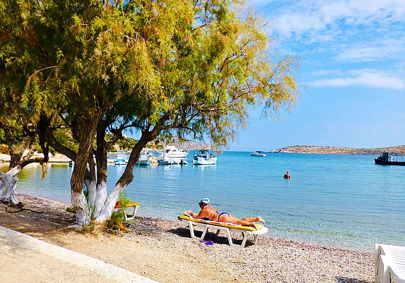 Leros bästa stränder. Blefoutis beach.