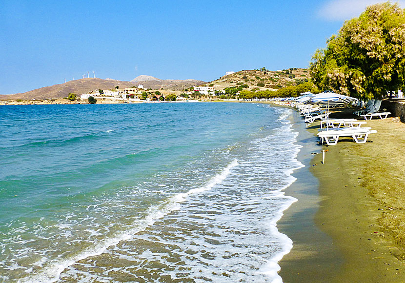Gourna beach nära Alinda på Leros i Grekland.