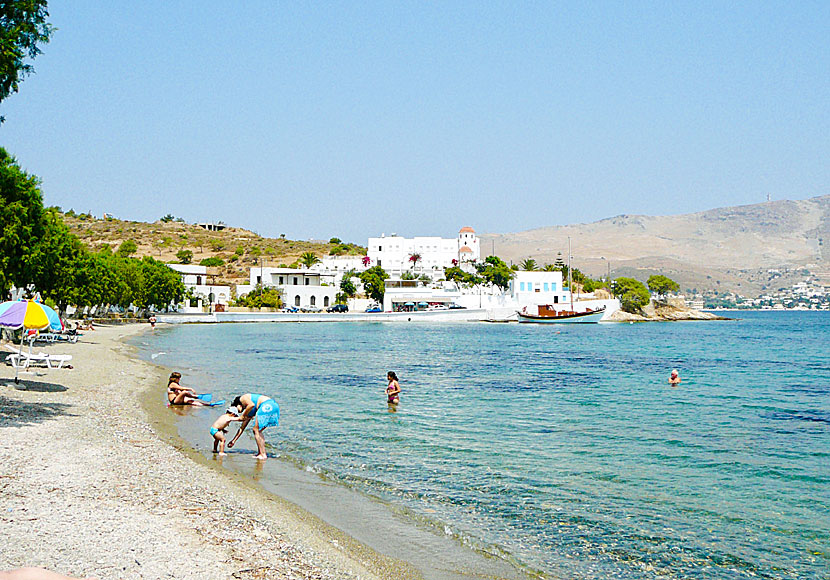 Leros bästa stränder. Krithoni beach.