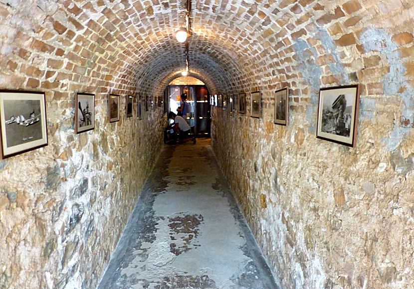 Tunnlar i Leros War Museum i Merikia på Leros i Dodekaneserna.