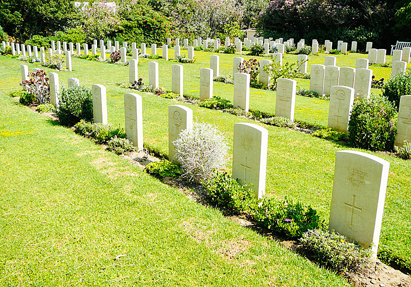 Gravarna på Leros War Cemetery.