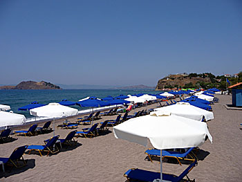Anaxos beach på Lesbos.