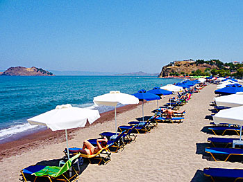 Anaxos beach på Lesbos.