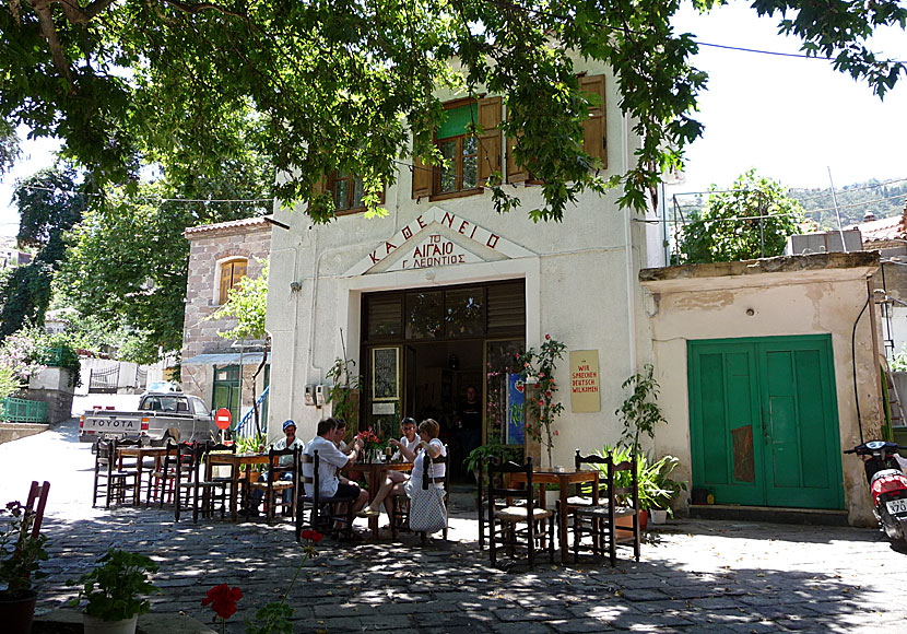 Kafé i Antissa. Lesbos.