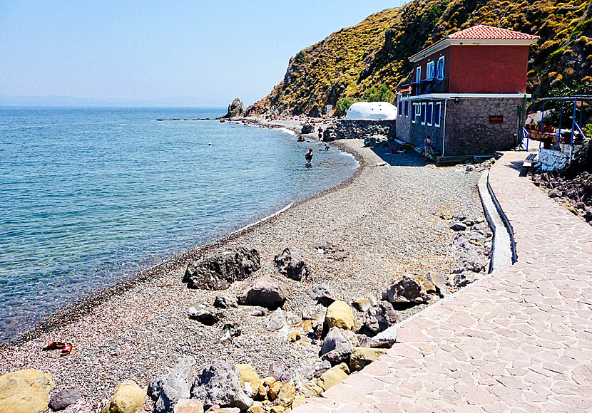 Eftalou beach och de heta källorna på Lesbos.