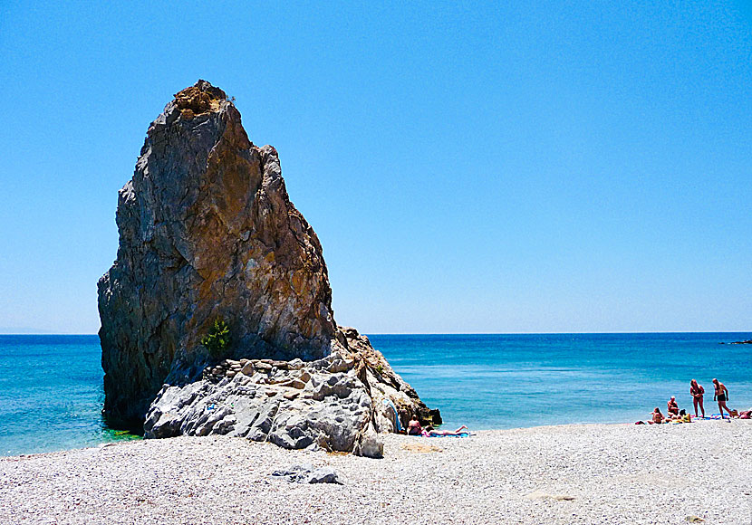 Klippan i Melinda på Lesbos som liknar en kalkstensklippa i Krabi i Thailand.