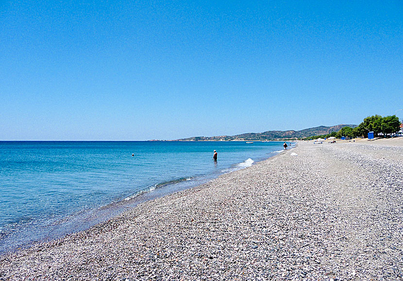 Vatera beach på Lesbos är den längsta strand jag har sett i Grekland. 