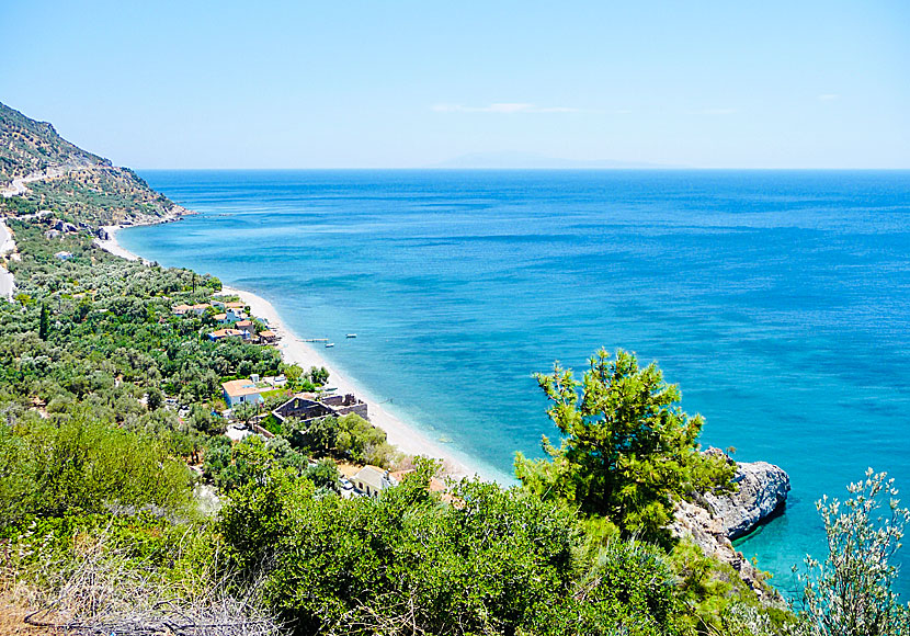 Melinda beach på Lesbos i Grekland.