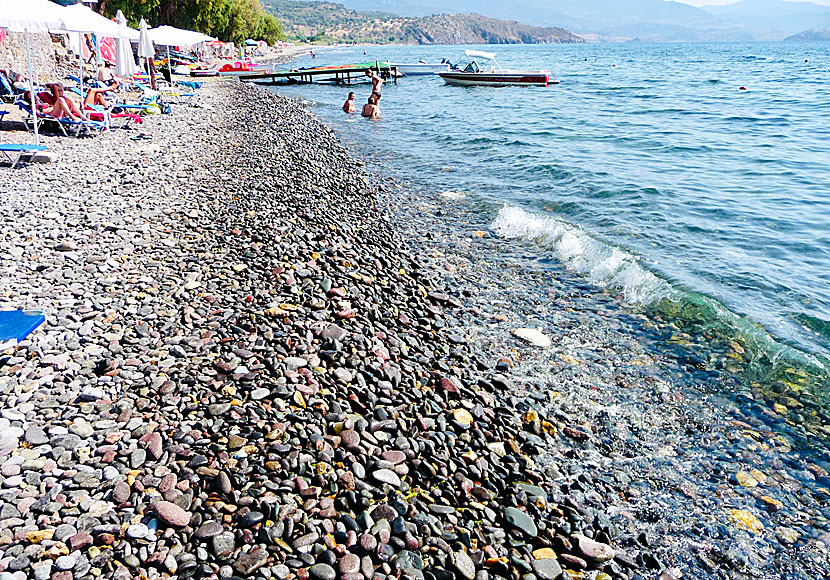 Lesbos bästa stränder. Molyvos beach.