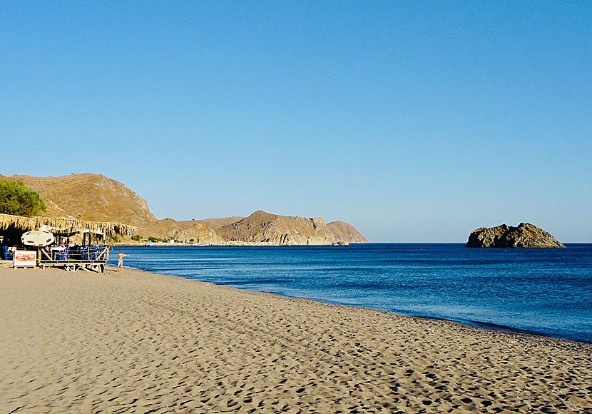 Lesbos bästa stränder. Skala Eressos beach.