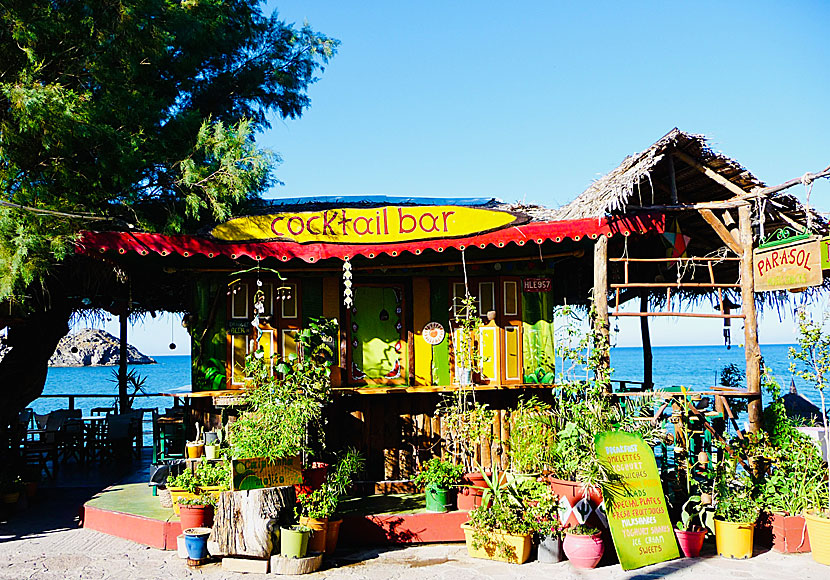 Lesbos. Skala Eressos. Parasol Bar.