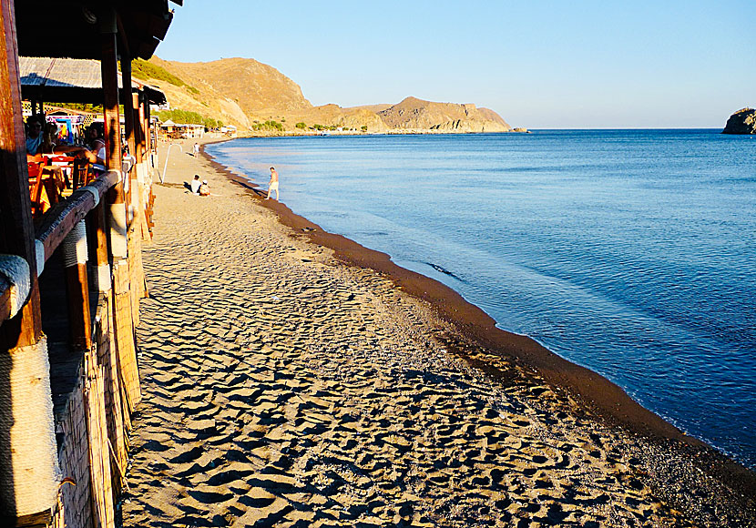 Stranden i Skala Eressou på Lesbos.