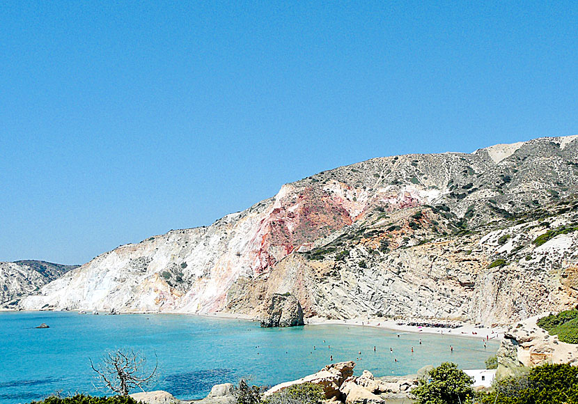 Firiplaka beach på Milos i Grekland.