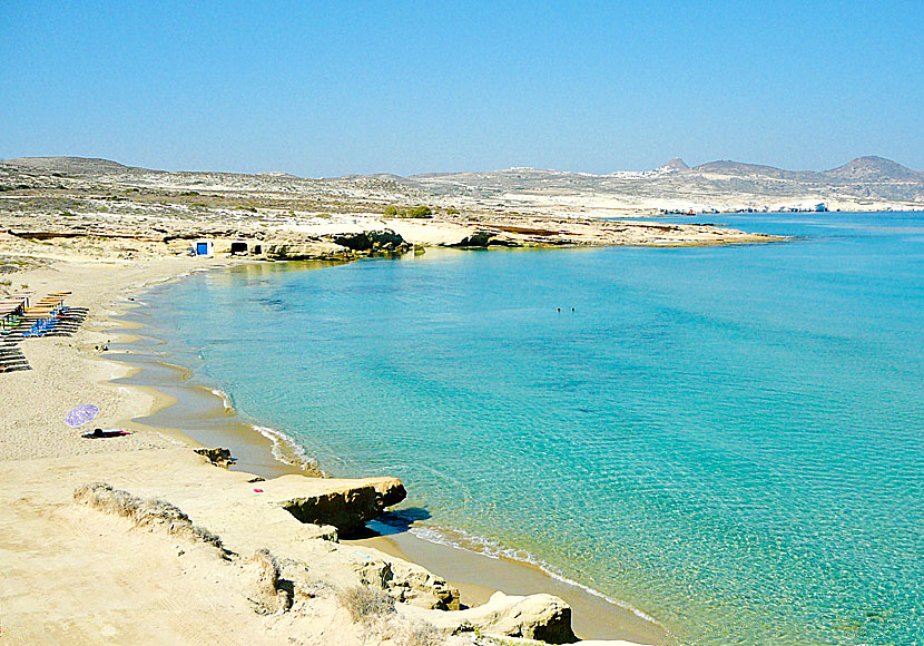 Mitakas beach på Milos i Kykladerna.