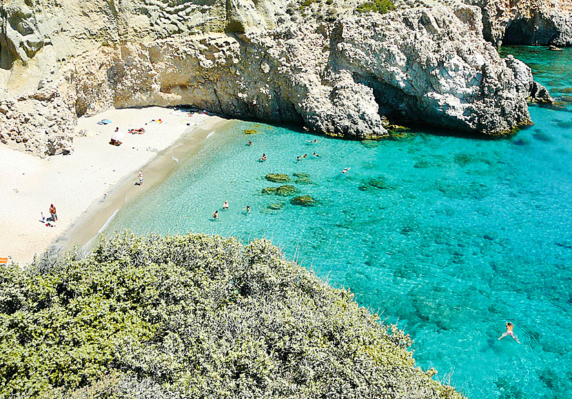 Tsigrado beach på Milos i Grekland.