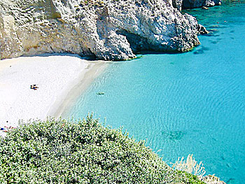 Tsigrado beach på Milos.