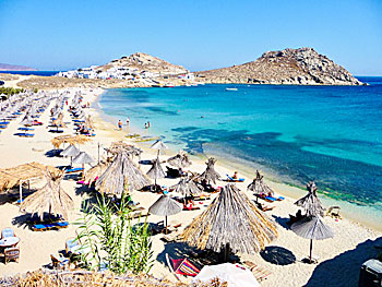 Agia Anna beach på Mykonos.  