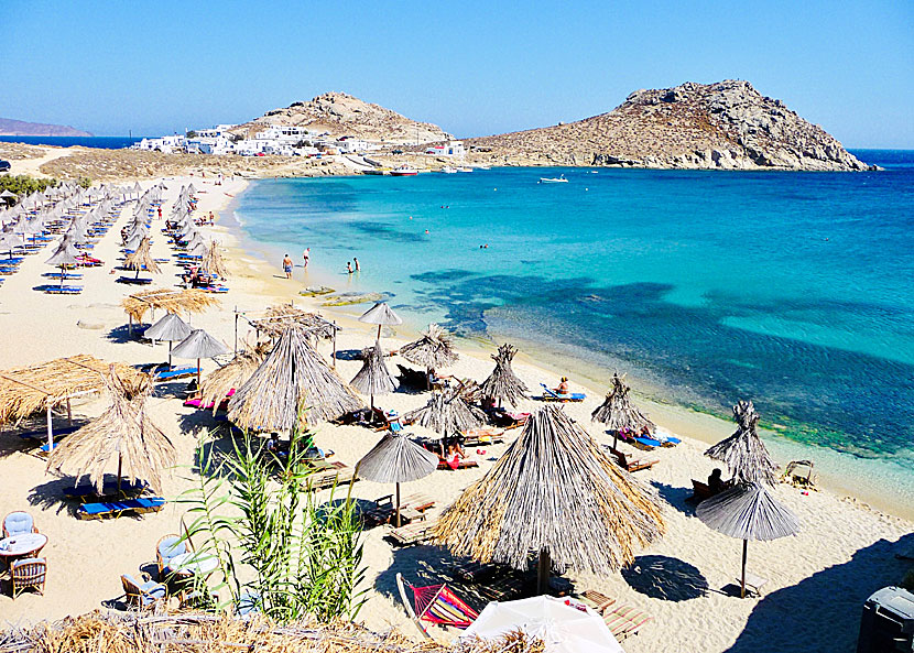 Agia Anna beach på Mykonos.