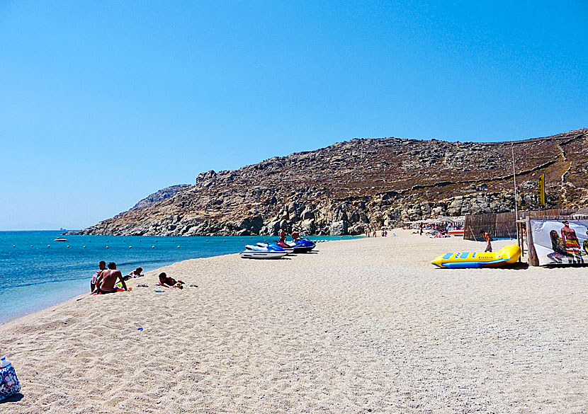 Agrari beach på Mykonos.