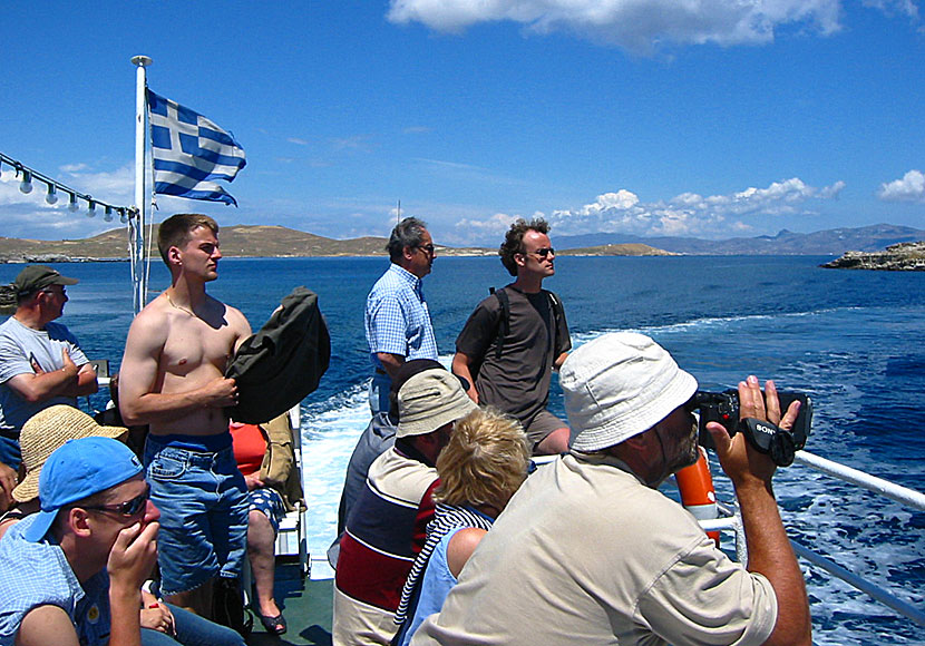 Utflyktsbåt till Delos från Mykonos.