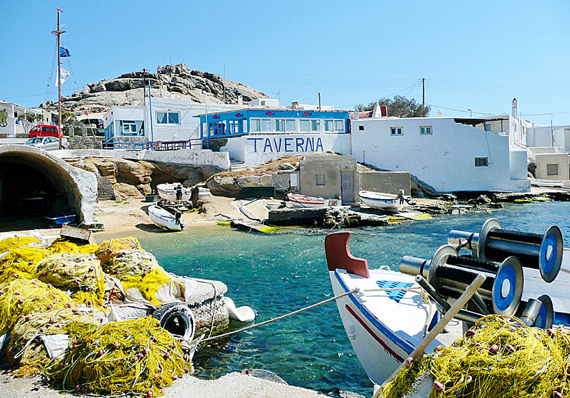 Fisktavernan i Tarsanas på Mykonos.