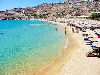 Super Paradise beach på Mykonos.  