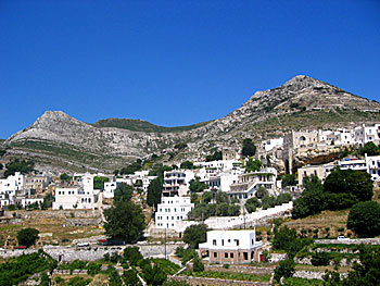 Byn Apiranthos på Naxos.