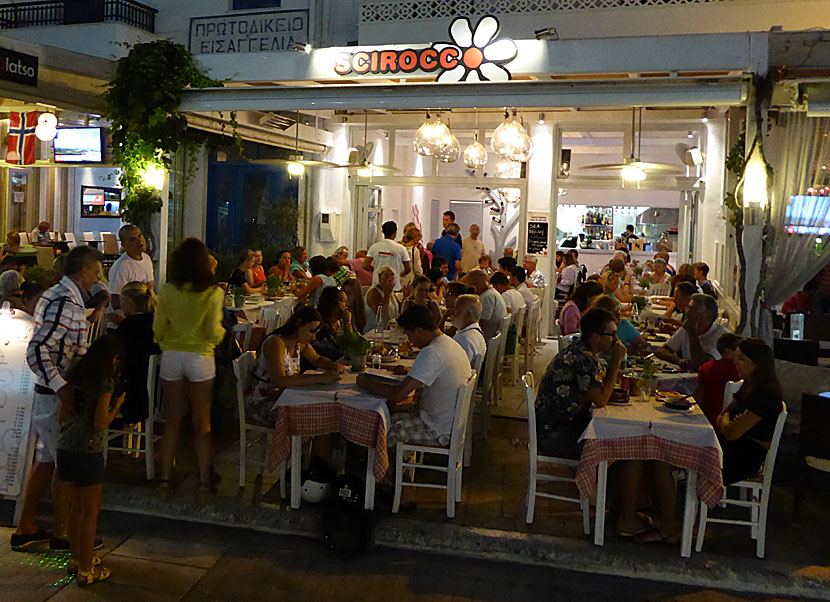 Restaurant Scirocco Paradiso på Naxos 